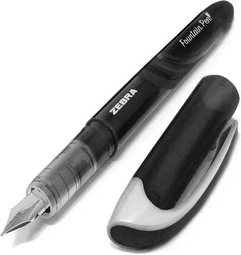 Vista 2 de Zebra Fuente - Pluma estilográfica desechable, una de cada tinta de colores, paquete de 7
