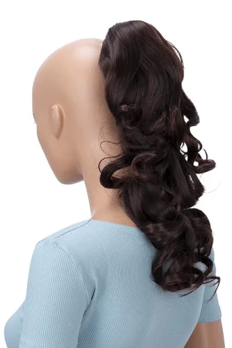 Vista 26 de CAISHA Extensión de clip de cola de caballo de 16 "voluminoso ondulado marrón ceniza H214