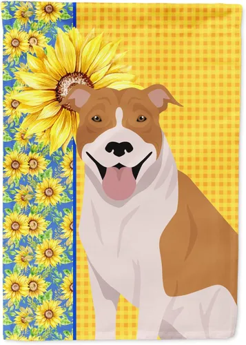 Vista 337 de Caroline's Treasures WDK5313GF Bandera de jardín con diseño de girasoles de verano, color negro y tostado, Airedale Terrier para buzón, bandera