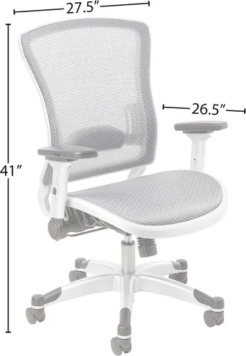 Vista 3 de Space Seating Silla de oficina de rejilla de aire ejecutiva serie 317 con respaldo de malla transpirable, soporte lumbar, control de inclinación