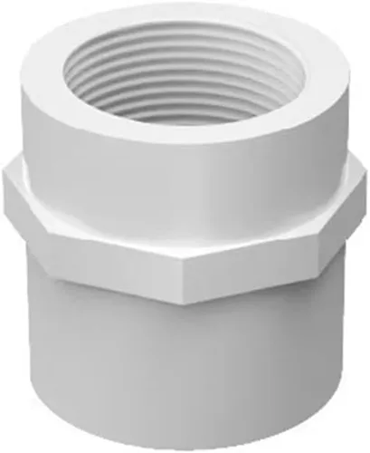 Vista 5 de 2 piezas de accesorios de tubería de PVC blanco, 2 '' NPT rosca hembra conector adaptador de tubería de PVC, acoplamiento de tubo roscado hembra