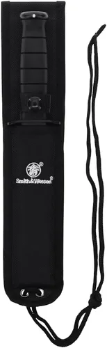 Vista 4 de Smith & Wesson, Search & Rescue CKSUR1, cuchillo de hoja fija con clip de búsqueda y agarre de hule