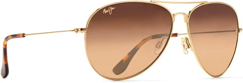 Vista 2 de Maui Jim Mavericks - Gafas de sol polarizadas estilo aviador para hombre y mujer Oro