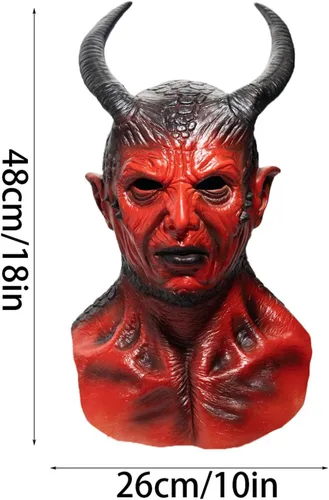 Vista 7 de TUTAVIAW Máscaras espeluznantes de Halloween para adultos, máscaras realistas de esqueleto alienígena zombi, disfraces de Halloween, accesorios