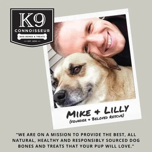 Vista 6 de K9 Connoisseur Huesos para perros hechos en Estados Unidos para masticadores agresivos de razas grandes, todo natural, de larga duración, carnoso