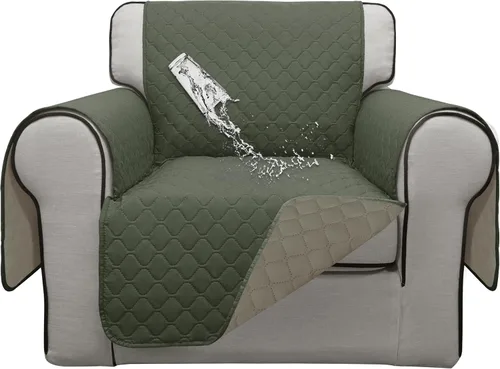 Vista 49 de ISSUNTEX Fundas de sofá de dos plazas con doble protección 100% impermeables para sala de estar, fundas para sofá de 2 cojines, protector de muebles