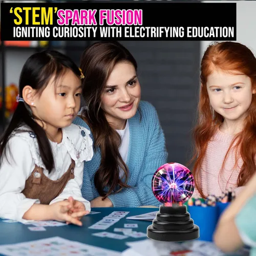 Vista 3 de Brewish Lámpara de Bola de Plasma de 3 Pulgadas Sensible al Tacto Esfera de Nebulosa Novedosa Globo Orbe Mágico Juguete Regalo para Niños, Hombres