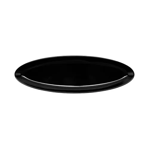 Vista 2 de G.E.T. - Plato ovalado de plástico de melamina de 16 x 5 pulgadas, color negro