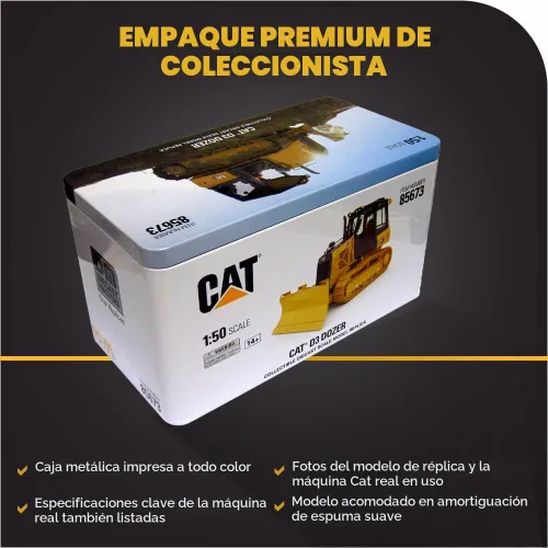 Vista 7 de Caterpillar D3 Bulldozer 1:50 - Modelos High Line de Diecast Masters