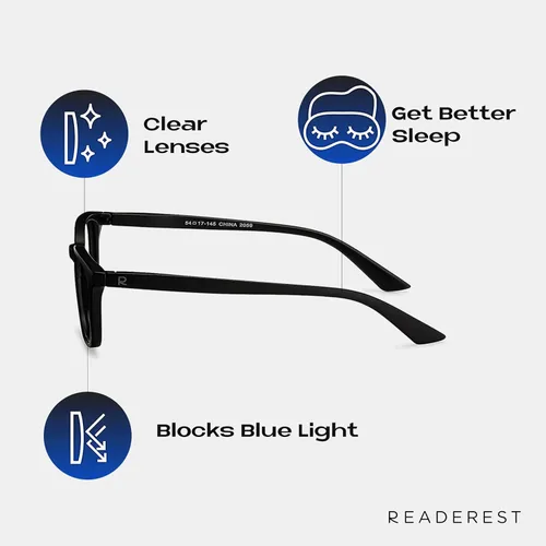 Vista 2 de Readerest Blue Light Reading Glasses - Lightweight Computer Glasses w/Spring Hinges - UV Protection, Anti Glare & Eye Strain