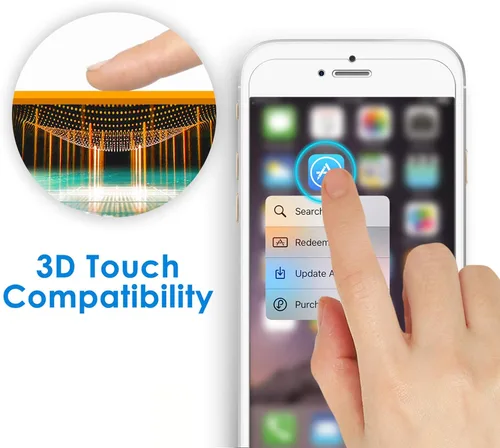 Vista 4 de JETech - Protector de pantalla para iPhone 6 Plus y iPhone 6s Plus, 5.5 pulgadas, película de vidrio templado, 2