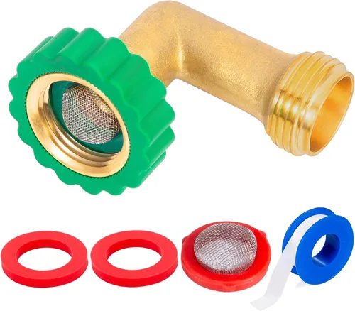 Vista 10 de Protector de manguera de latón sin plomo de 90 grados, adaptador de conexión giratoria rápida de 90°, conector de rosca de tamaño de rosca de 3/4