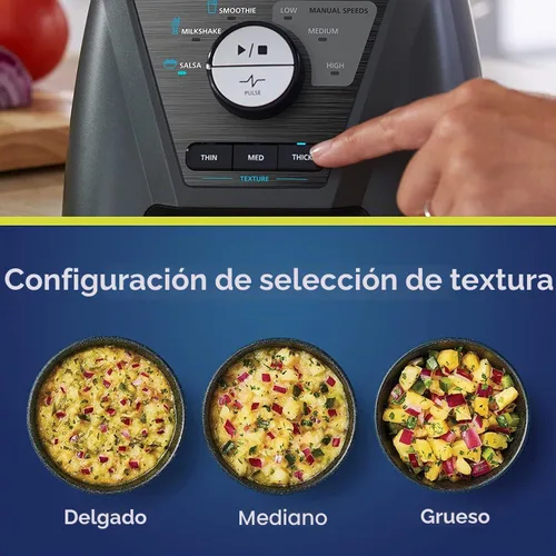 Vista 2 de Oster Combo de licuadora y procesador de alimentos con 3 ajustes para batidos, batidos y picado de alimentos - 3 ajustes selectos de textura