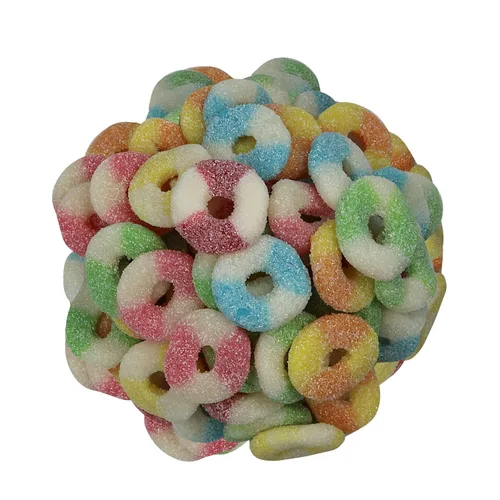 Vista 3 de Anillo de goma con sabor a fruta surtido, (sabores surtidos, 2 libras)