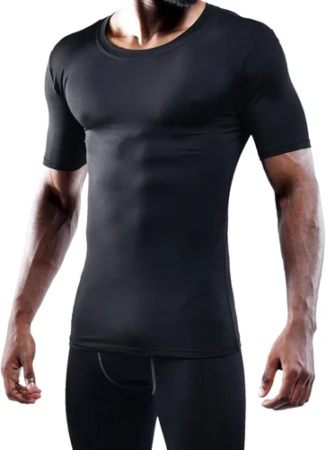Vista 2 de NELEUS Paquete de 3 camisetas de entrenamiento de capa base de compresión atlética para hombre