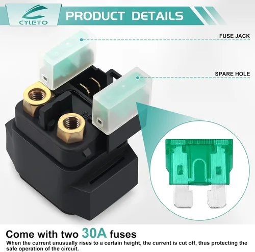 Vista 9 de Bruin 350 Relé solenoide de arranque para Yamaha Rhino 660 450 Raptor 660