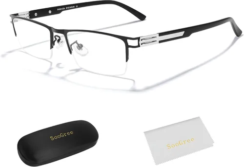 Vista 11 de SooGree Blue Light Blocking Multifocus Progressive Reading Glasses Bifocal Far and Near Dual Purpose for Men Reading Glasses