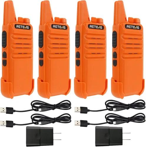 Vista 10 de Retevis Radio bidireccional RT22 recargable de largo alcance, radio portátil de 2 vías, carga USB-C, walkie talkies manos libres para adultos