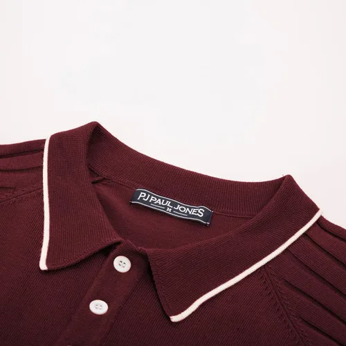 Vista 8 de PJ PAUL JONES Men's Pullover Sweater Casual Raglan Sleeves Knit Polo Sweater