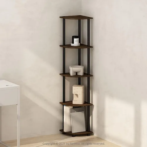 Vista 25 de Furinno Turn-N-Tube Organizador de encimera de cocina, estante organizador de encimera de esquina de 2 niveles, estante esquinero, para cocina