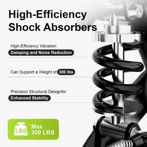 Vista 3 de BlessReach Deluxe Caminador Médico con Doble Freno de Mano, Patinete de Rodilla Orientable Todo Terreno, Alternativa a la Muleta, para Recuperación