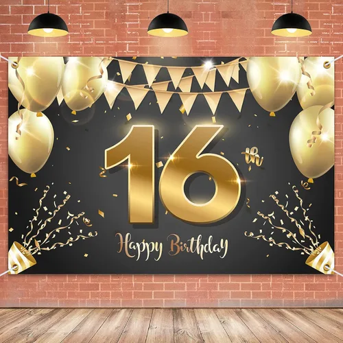 Vista 37 de HAMIGAR Fondo de pancarta de feliz cumpleaños número 10 de 6 x 4 pies, decoraciones de cumpleaños de 10 años, suministros de fiesta para niñas