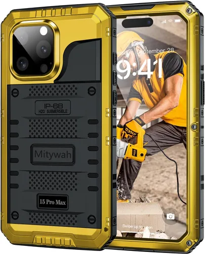 Vista 19 de Mitywah Funda impermeable para iPhone 7/iPhone 8 / iPhone SE 2020, funda de metal resistente de grado militar, protección de cuerpo completo