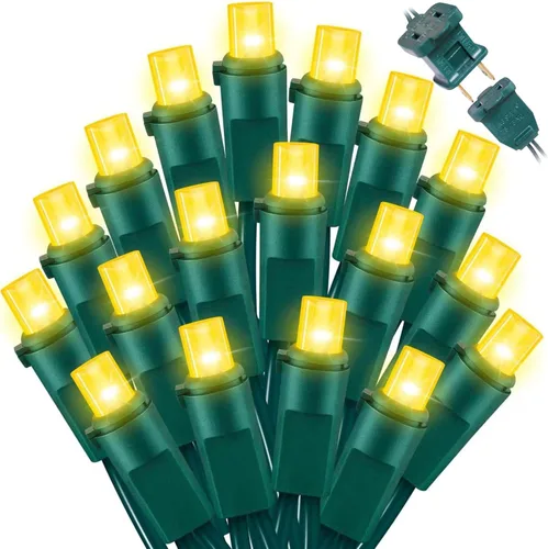 Vista 14 de LAMPHOME 100 unidades de rojo y verde - Tira de luces - 21.6 pies de luces LED de Navidad, mini luces LED para decoración de interiores, exteriores