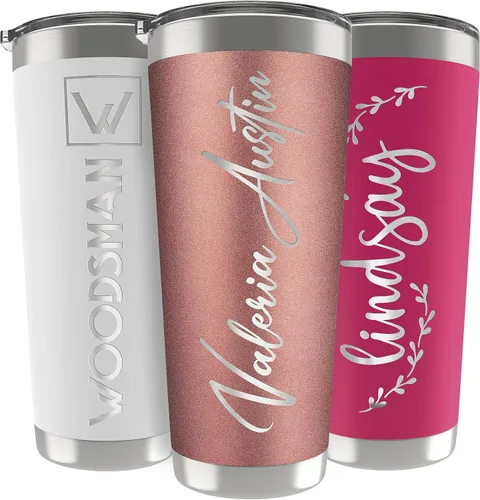 Vista 22 de Regalos personalizados para hombres, 30 onzas, vasos personalizados con tapa, azul marino, tazas de café de viaje aisladas, juego de popote