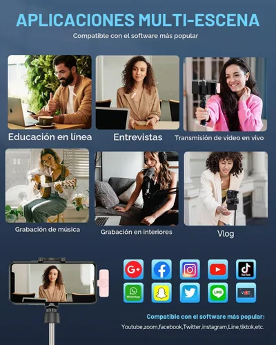 Vista 7 de Caiord 2 Pack de micrófonos inalámbricos profesionales Lavalier para iPhone iPad (iPhone 14 y versiones anteriores), micrófonos de solapa Plug-Play