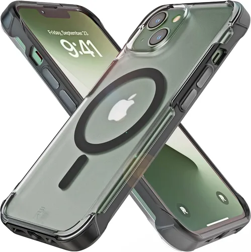 Vista 23 de REBEL Funda transparente para iPhone 13 [Crystal Series Gen-3] compatible con MagSafe, no se amarillea, antiarañazos, protección a prueba de golpes