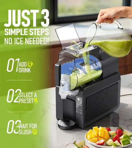 Vista 2 de Wind Shear Máquina de granizado, máquina de granizado para el hogar, no necesita hielo con 5 programas preestablecidos, limpieza automática