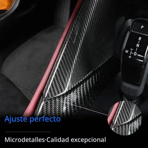 Vista 7 de JSWAN Cubierta de reposabrazos de consola central de fibra de carbono, panel de ajuste lateral para Supra GR A90 MK5, accesorios interiores, brillo