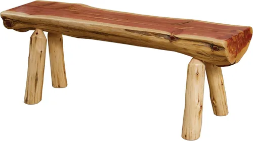 Vista 6 de Furniture Barn USA -Dormitorio rústico Lod - Juego de dormitorio estilo misión Red Cedar Log Queen