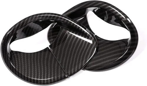 Vista 7 de ABS coche interior cinturón de seguridad delantero cinturón de seguridad cubierta ajuste adhesivo para Alfa Romeo Giulia 2017 2018 2019 Auto Fibra