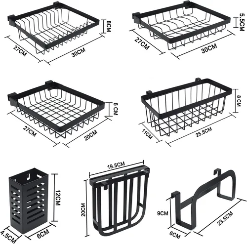 Vista 5 de Estante de secado de platos sobre el fregadero Soporte de cubiertos de acero inoxidable 33" [P/N: ET-DISHRACK002] Kit Premium