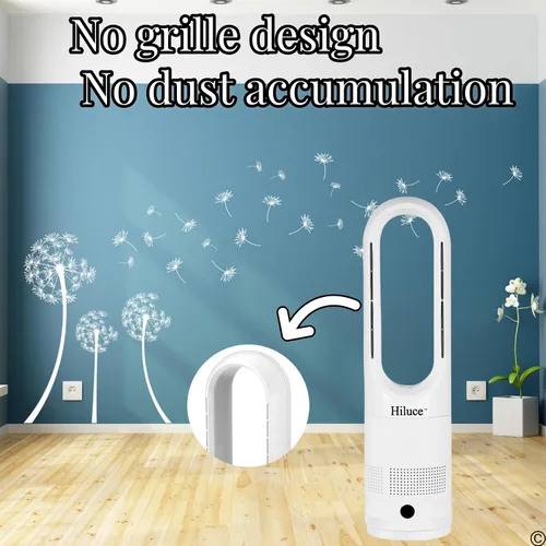 Vista 8 de Hiluce Ventilador sin aspas de 22" para dormitorio con control remoto
