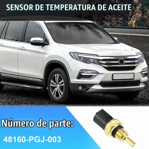 Vista 2 de X AUTOHAUX Sensor de temperatura de aceite con junta tórica para VTM 4 para Honda Pilot 2003-2015 para Honda Ridgeline 2006-2014 48160-PGJ-003
