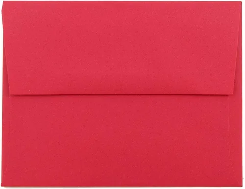 Vista 25 de JAM PAPER Sobres de invitación de colores A1 de 4 barras - 3 5/8 x 5 1/8 - Rojo reciclado - 100