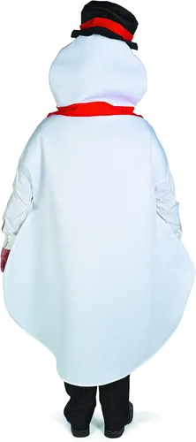Vista 2 de Fun Express Disfraz de muñeco de nieve para adultos, tamaño grande, 45 x 68 pulgadas, ideal para desfiles, eventos festivos y juegos de invierno
