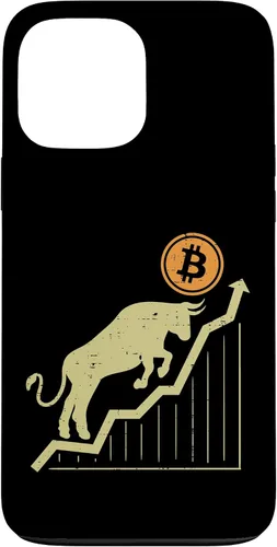 Vista 24 de Bitcoin Bull Graph Bullish BTC Crypto Cryptocurrency Trader Case for iPhone 17