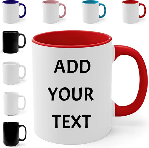 Vista 10 de Tazas personalizadas con palabras, tazas personalizadas con texto, taza de café con mensaje, crea tu propia taza, diseña tu propia taza de café