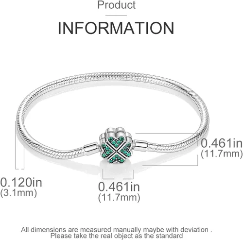 Vista 5 de MULA Pulsera de plata de ley 925 con dije de serpiente y mariposa, girasol y corazón con circonitas cúbicas 5A para mujer