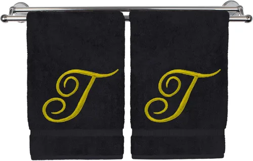 Vista 61 de Toalla de mano con monograma, regalo personalizado, 16 x 30 pulgadas, extra absorbente, 100% algodón turco, acabado de rizo suave, para baño, cocina