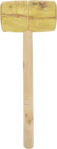 Vista 4 de Bitray Martillo de madera Molde de punto de cruz Mazo Barril en forma de mazo Herramienta de mano para carpintería