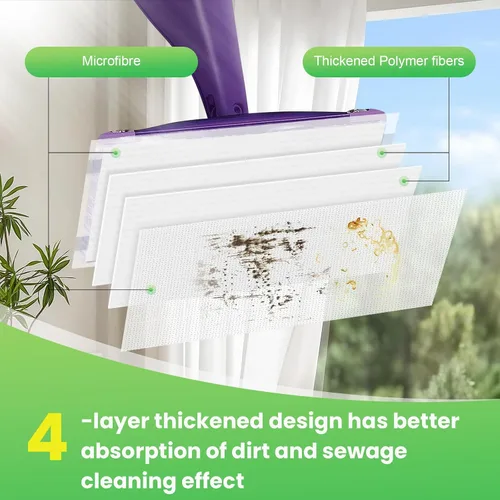 Vista 2 de Paquete de 42 almohadillas desechables para Swiffer Wet Jet para Purple 40 Pack