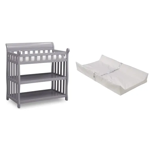 Vista 9 de Mesa para cambiar pañales Delta Children Eclipse con cambiador, gris