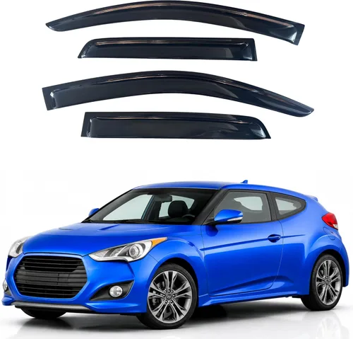 Vista 10 de Visera de ventana IG para Ford Focus Sedán y Hatchback 2012-2018, Protector de ventana lateral para lluvia y viento estilo Mugen, extra duradero