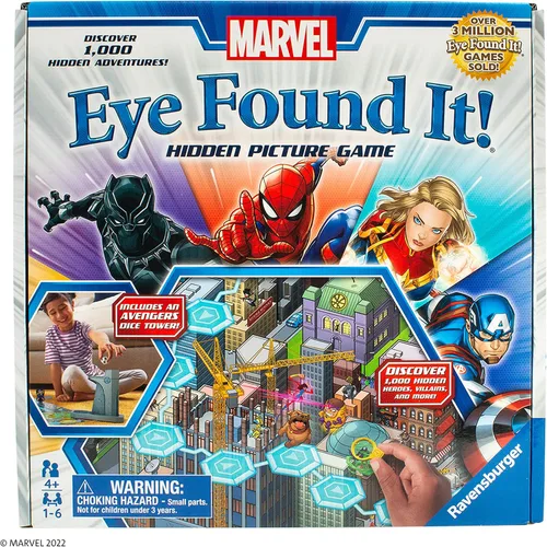 Vista 2 de Ravensburger Marvel Eye Found It! Juego de mesa - Juego de rompecabezas atractivo para niños y adultos Presenta personajes queridos de Marvel