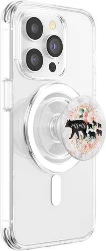 Vista 3 de Mama Bear Five Cubs PopSockets PopSockets de acuarela rosa rosa PopSockets PopGrip: agarre intercambiable para teléfonos y tabletas PopSockets